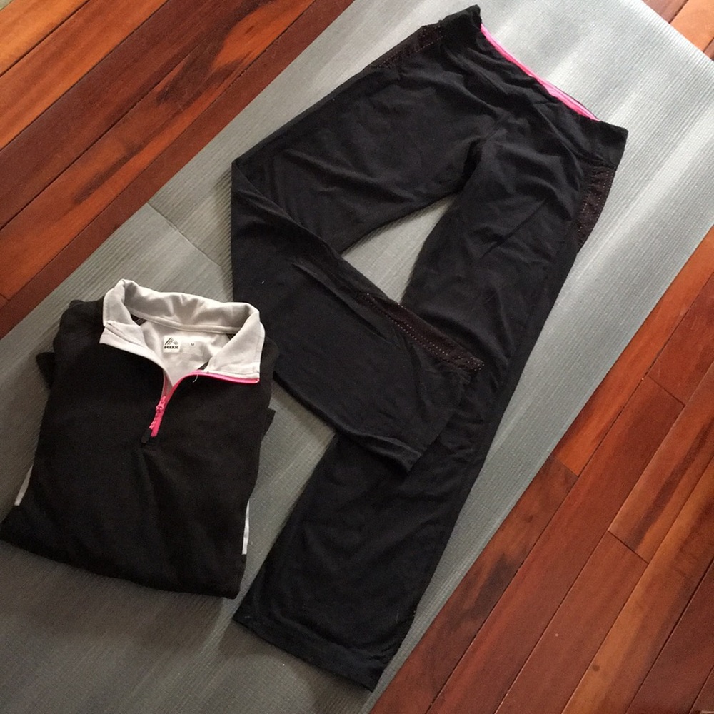 RBX light thermal top and Kyodan yoga pant
